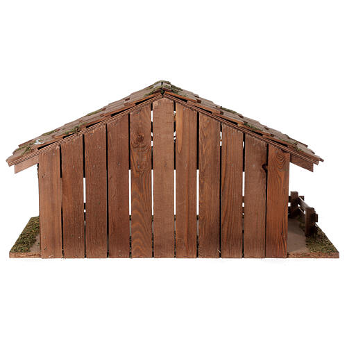 Cabaña para belén nórdico madera altillo 30x60x30 cm para estatuas 12 cm 5