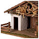 Cabaña para belén nórdico madera altillo 30x60x30 cm para estatuas 12 cm s2
