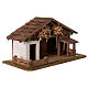 Cabaña para belén nórdico madera altillo 30x60x30 cm para estatuas 12 cm s4