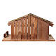 Étable crèche nordique bois mangeoire mezzanine 30x60x30 cm pour santons 12 cm s5