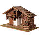 Wood farmhouse, Nordic style, stable with crib, 35x60x30 cm, for Nativity Scene characters of 12 cm s3