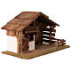 Wood farmhouse, Nordic style, stable with crib, 35x60x30 cm, for Nativity Scene characters of 12 cm s4