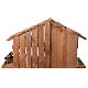 Wood farmhouse, Nordic style, stable with crib, 35x60x30 cm, for Nativity Scene characters of 12 cm s5