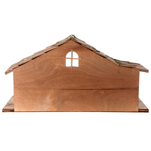 Alpine wood stable, Nordic Nativity Scene, 35x65x30 cm, for 16 cm characters 5