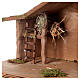 Alpine wood stable, Nordic Nativity Scene, 35x65x30 cm, for 16 cm characters s2