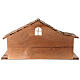 Alpine nativity stable Nordic in wood manger 35x65x30 cm for figures 16 cm s5