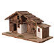 Cabaña nórdica de madera belén habitación comedero 35x70x30 cm estatuas 12 cm s3