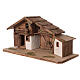 Domek nordycki z drewna do szopki z pomieszczeniem i żłobem, 35x70x30 cm, do figurek 12 cm s3