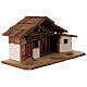 Domek nordycki z drewna do szopki z pomieszczeniem i żłobem, 35x70x30 cm, do figurek 12 cm s6
