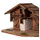 Chalé miniatura manjedoura estilo nórdico madeira presépio figuras altura média 12 cm, 36x70x30 cm s2