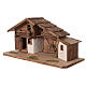Nordic nativity stable in wood, manger room, 35x70x30 cm, for 12 cm figurines s3