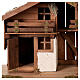 Nordic nativity stable in wood, manger room, 35x70x30 cm, for 12 cm figurines s4