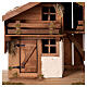 Nordic nativity stable in wood, manger room, 35x70x30 cm, for 12 cm figurines s5
