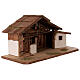 Nordic nativity stable in wood, manger room, 35x70x30 cm, for 12 cm figurines s6