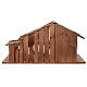 Nordic nativity stable in wood, manger room, 35x70x30 cm, for 12 cm figurines s7