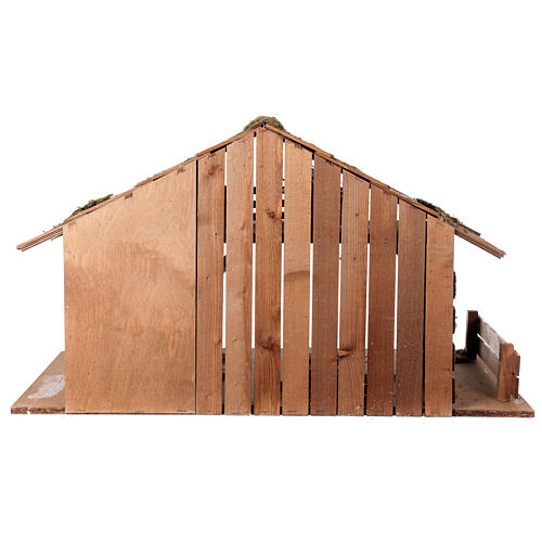 Wood Nordic stable with mezzanine, barn and crib, 40x75x40 cm, for 16 cm characters 6