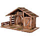 Scandinavian wooden stable manger 40x75x40 cm for 16 cm nativity scene s3