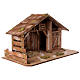 Scandinavian wooden stable manger 40x75x40 cm for 16 cm nativity scene s5