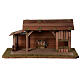 Nativity stable in wood, Scandinavian model 25x50x25 cm for 10 cm statues s1