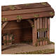 Nativity stable in wood, Scandinavian model 25x50x25 cm for 10 cm statues s2