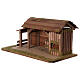 Nativity stable in wood, Scandinavian model 25x50x25 cm for 10 cm statues s3