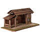 Nativity stable in wood, Scandinavian model 25x50x25 cm for 10 cm statues s4