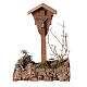 Nisza z krucyfiksem z drewna, styl nordycki, 15x10x10 cm, do figurek 10/12 cm s1