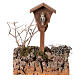 Niche Madonna in wood with sprigs Nordic style 15x10x10 cm figurines 10/12 cm s1