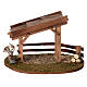 Wood shelter for animals, Nordic model nativity 15x20x20 cm for figures 10/12 cm s1