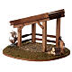 Wood shelter for animals, Nordic model nativity 15x20x20 cm for figures 10/12 cm s2