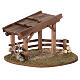 Wood shelter for animals, Nordic model nativity 15x20x20 cm for figures 10/12 cm s3