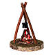 Firecamp with pan, battery LED light, Nordic Nativity Scene, 15x10x10 cm, for 12 cm characters s2