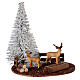 Snowy tree and animals, Nordic Nativity Scene setting, 20x20x15 cm, for 10-12 cm characters s1