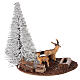 Snowy tree and animals, Nordic Nativity Scene setting, 20x20x15 cm, for 10-12 cm characters s5