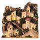 Dorf an Felswand, Krippenszenerie, mit Beleuchtung, für 10-12 cm Krippe, 20x20x15 cm s1