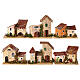 Gruppo case 6 pz presepe 10-12 cm lontananza 10x10x5 cm  s1