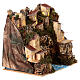 Dorf an Felswand und Fluss, Krippenszenerie, mit Beleuchtung, für 10-12 cm Krippe, 20x20x15 cm s3