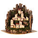 Nativity Scene landscape for characters of 10-12 cm, illuminated houses, 20x25x20 cm s1