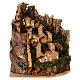 Nativity Scene landscape for characters of 10-12 cm, illuminated houses, 20x25x20 cm s3
