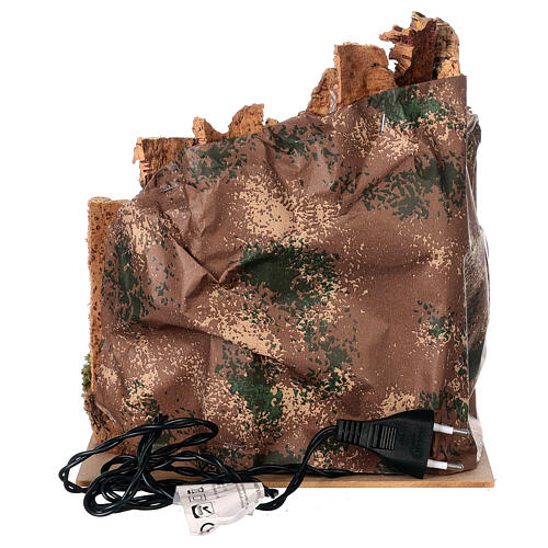 Nativity village town10-12 cm with lights houses 20x25x20 cm 4