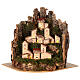 Nativity village town10-12 cm with lights houses 20x25x20 cm s1