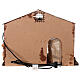 Rustic illuminated cabin for Nativity Scene with 12 cm characters 30x40x20 cm s5