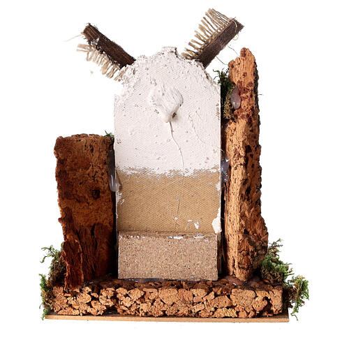 Windmill figurine cork 18x15x10 cm for 10-12 cm nativity  4