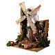 Windmill figurine cork 18x15x10 cm for 10-12 cm nativity  s2