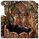 Fontaine avec pompe mur rocheux en liège crèche 10-12 cm 15x15x10 cm s2
