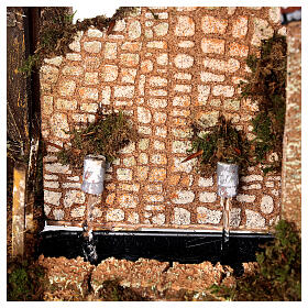 Fontana con pompa scala porta presepe 10-12 cm 20x20x15 cm