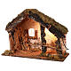 Rustic stable with lights 40x50x25 cm for Nativity Scene with characters of 10-12 cm s2