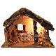 Capanna rustica luce 38X50X23 cm presepe 10-12 cm s1