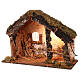 Rustic nativity stable lights 38x50x23 cm for 10-12 cm nativity s2