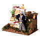 Animated salami seller nativity 14 cm 20x20x15 cm s2